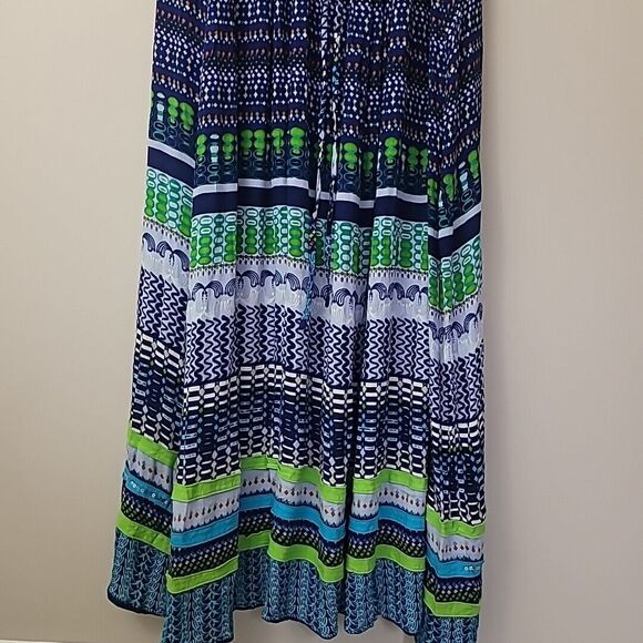 Women's Blair Maxi Dress Size 3XL. Embroidered Scroll W/ Sequins. Sleeveless. - Picture 7 of 9